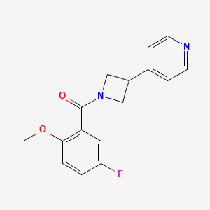 molecular formula C16H15FN2O2 B5483957 4-[1-(5-fluoro-2-methoxybenzoyl)-3-azetidinyl]pyridine 