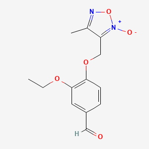 3-ethoxy-4-[(4-methyl-2-oxido-1,2,5-oxadiazol-3-yl)methoxy]benzaldehyde