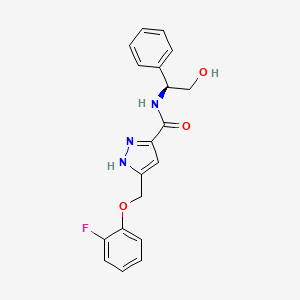 5-[(2-fluorophenoxy)methyl]-N-[(1S)-2-hydroxy-1-phenylethyl]-1H-pyrazole-3-carboxamide
