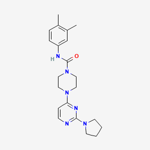 N-(3,4-dimethylphenyl)-4-[2-(1-pyrrolidinyl)-4-pyrimidinyl]-1-piperazinecarboxamide
