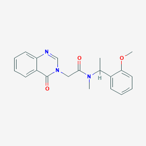 molecular formula C20H21N3O3 B5484020 N-[1-(2-methoxyphenyl)ethyl]-N-methyl-2-(4-oxoquinazolin-3(4H)-yl)acetamide 