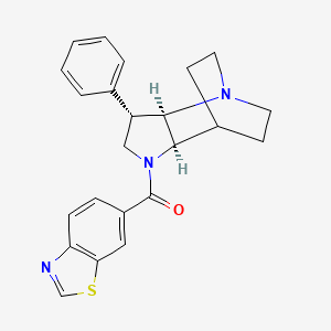 (2R*,3S*,6R*)-5-(1,3-benzothiazol-6-ylcarbonyl)-3-phenyl-1,5-diazatricyclo[5.2.2.0~2,6~]undecane