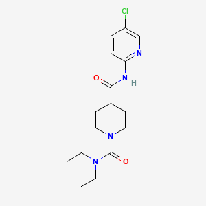 molecular formula C16H23ClN4O2 B5484043 N~4~-(5-chloro-2-pyridinyl)-N~1~,N~1~-diethyl-1,4-piperidinedicarboxamide 