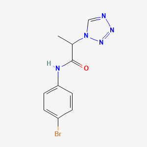 molecular formula C10H10BrN5O B5484066 N-(4-bromophenyl)-2-(1H-tetrazol-1-yl)propanamide 