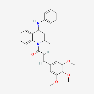 molecular formula C28H30N2O4 B5484085 2-methyl-N-phenyl-1-[3-(3,4,5-trimethoxyphenyl)acryloyl]-1,2,3,4-tetrahydro-4-quinolinamine 