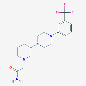 molecular formula C18H25F3N4O B5484109 2-(3-{4-[3-(trifluoromethyl)phenyl]-1-piperazinyl}-1-piperidinyl)acetamide dihydrochloride 