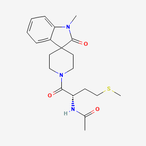 molecular formula C20H27N3O3S B5484114 N-[(1S)-1-[(1-methyl-2-oxo-1,2-dihydro-1'H-spiro[indole-3,4'-piperidin]-1'-yl)carbonyl]-3-(methylthio)propyl]acetamide 