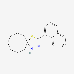 molecular formula C19H22N2S B5484169 3-(1-naphthyl)-4-thia-1,2-diazaspiro[4.7]dodec-2-ene 