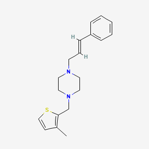 molecular formula C19H24N2S B5484176 1-[(3-methyl-2-thienyl)methyl]-4-(3-phenyl-2-propen-1-yl)piperazine 