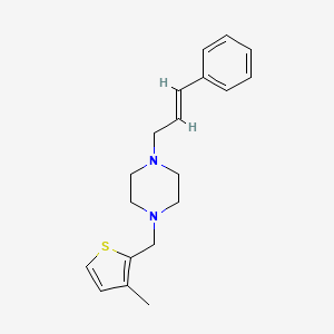 1-[(3-methyl-2-thienyl)methyl]-4-(3-phenyl-2-propen-1-yl)piperazine