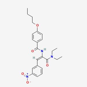 molecular formula C24H29N3O5 B5484198 4-butoxy-N-[1-[(diethylamino)carbonyl]-2-(3-nitrophenyl)vinyl]benzamide 