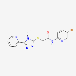 N-(5-bromo-2-pyridinyl)-2-{[4-ethyl-5-(2-pyridinyl)-4H-1,2,4-triazol-3-yl]thio}acetamide