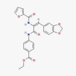 ethyl 4-{[3-(1,3-benzodioxol-5-yl)-2-(2-furoylamino)acryloyl]amino}benzoate