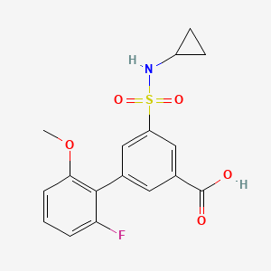 5-[(cyclopropylamino)sulfonyl]-2'-fluoro-6'-methoxybiphenyl-3-carboxylic acid