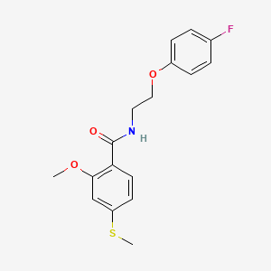 molecular formula C17H18FNO3S B5484274 N-[2-(4-fluorophenoxy)ethyl]-2-methoxy-4-(methylthio)benzamide 