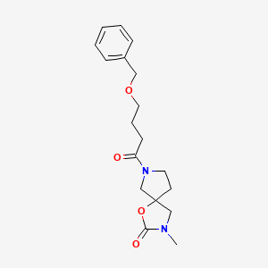 molecular formula C18H24N2O4 B5484280 7-[4-(benzyloxy)butanoyl]-3-methyl-1-oxa-3,7-diazaspiro[4.4]nonan-2-one 