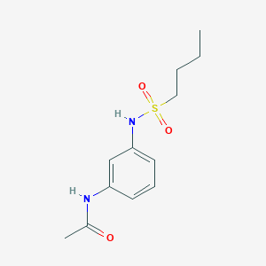 molecular formula C12H18N2O3S B5484306 N-{3-[(butylsulfonyl)amino]phenyl}acetamide 