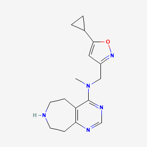 N-[(5-cyclopropyl-3-isoxazolyl)methyl]-N-methyl-6,7,8,9-tetrahydro-5H-pyrimido[4,5-d]azepin-4-amine dihydrochloride