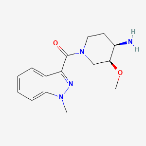 molecular formula C15H20N4O2 B5484325 (3S*,4R*)-3-methoxy-1-[(1-methyl-1H-indazol-3-yl)carbonyl]piperidin-4-amine 