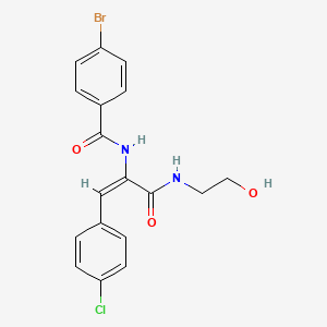 4-bromo-N-(2-(4-chlorophenyl)-1-{[(2-hydroxyethyl)amino]carbonyl}vinyl)benzamide