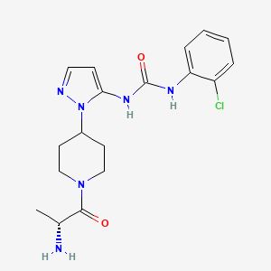 N-[1-(1-D-alanyl-4-piperidinyl)-1H-pyrazol-5-yl]-N'-(2-chlorophenyl)urea hydrochloride