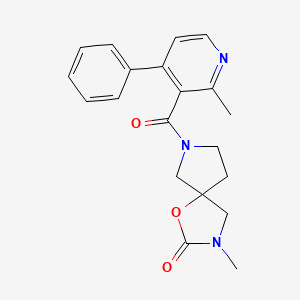 molecular formula C20H21N3O3 B5484389 3-methyl-7-[(2-methyl-4-phenyl-3-pyridinyl)carbonyl]-1-oxa-3,7-diazaspiro[4.4]nonan-2-one 