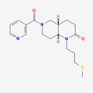 molecular formula C18H25N3O2S B5484400 (4aS*,8aR*)-1-[3-(methylthio)propyl]-6-(pyridin-3-ylcarbonyl)octahydro-1,6-naphthyridin-2(1H)-one 