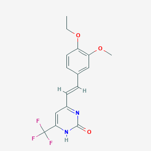 4-[2-(4-ethoxy-3-methoxyphenyl)vinyl]-6-(trifluoromethyl)-2(1H)-pyrimidinone