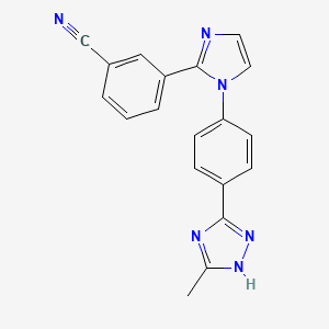 3-{1-[4-(5-methyl-4H-1,2,4-triazol-3-yl)phenyl]-1H-imidazol-2-yl}benzonitrile