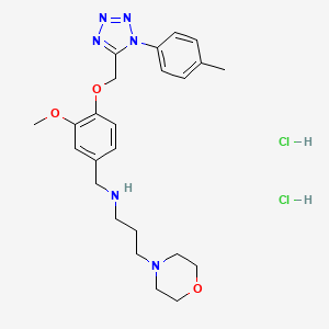 molecular formula C24H34Cl2N6O3 B5484440 N-(3-methoxy-4-{[1-(4-methylphenyl)-1H-tetrazol-5-yl]methoxy}benzyl)-3-(4-morpholinyl)-1-propanamine dihydrochloride 