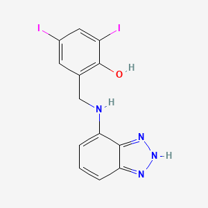 2-[(1H-1,2,3-benzotriazol-4-ylamino)methyl]-4,6-diiodophenol