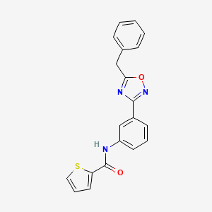 molecular formula C20H15N3O2S B5484457 N-[3-(5-benzyl-1,2,4-oxadiazol-3-yl)phenyl]thiophene-2-carboxamide 