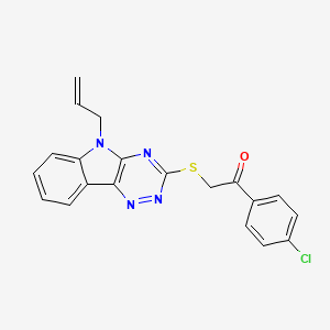 2-[(5-allyl-5H-[1,2,4]triazino[5,6-b]indol-3-yl)thio]-1-(4-chlorophenyl)ethanone