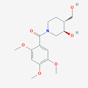 molecular formula C16H23NO6 B5484474 (3R*,4R*)-4-(hydroxymethyl)-1-(2,4,5-trimethoxybenzoyl)-3-piperidinol 