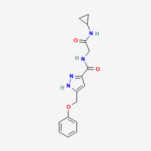 N-[2-(cyclopropylamino)-2-oxoethyl]-5-(phenoxymethyl)-1H-pyrazole-3-carboxamide