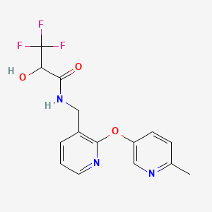 molecular formula C15H14F3N3O3 B5484511 3,3,3-trifluoro-2-hydroxy-N-({2-[(6-methylpyridin-3-yl)oxy]pyridin-3-yl}methyl)propanamide 