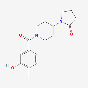 molecular formula C17H22N2O3 B5484515 1-[1-(3-hydroxy-4-methylbenzoyl)piperidin-4-yl]pyrrolidin-2-one 