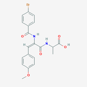 molecular formula C20H19BrN2O5 B5484520 N-[2-[(4-bromobenzoyl)amino]-3-(4-methoxyphenyl)acryloyl]alanine 
