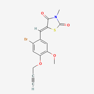 5-[2-bromo-5-methoxy-4-(2-propyn-1-yloxy)benzylidene]-3-methyl-1,3-thiazolidine-2,4-dione