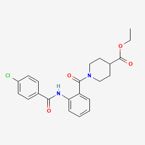 ethyl 1-{2-[(4-chlorobenzoyl)amino]benzoyl}-4-piperidinecarboxylate