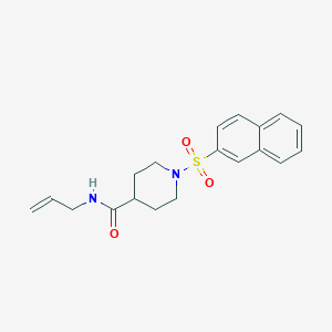 molecular formula C19H22N2O3S B5484557 N-allyl-1-(2-naphthylsulfonyl)-4-piperidinecarboxamide 