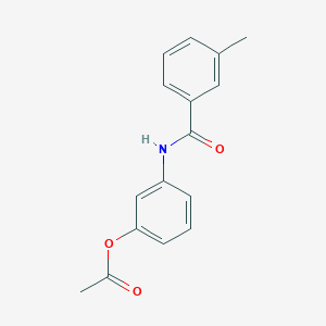 molecular formula C16H15NO3 B5484562 3-[(3-methylbenzoyl)amino]phenyl acetate 