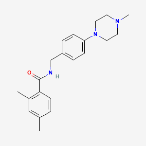 molecular formula C21H27N3O B5484566 2,4-dimethyl-N-[4-(4-methyl-1-piperazinyl)benzyl]benzamide 