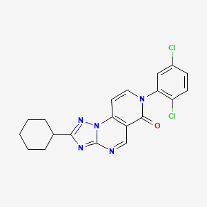 molecular formula C20H17Cl2N5O B5484594 2-cyclohexyl-7-(2,5-dichlorophenyl)pyrido[3,4-e][1,2,4]triazolo[1,5-a]pyrimidin-6(7H)-one 