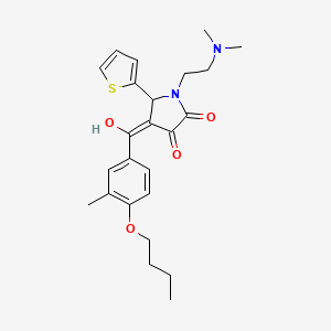 molecular formula C24H30N2O4S B5484605 4-(4-butoxy-3-methylbenzoyl)-1-[2-(dimethylamino)ethyl]-3-hydroxy-5-(2-thienyl)-1,5-dihydro-2H-pyrrol-2-one 