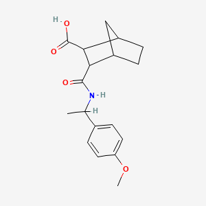 molecular formula C18H23NO4 B5484616 3-({[1-(4-methoxyphenyl)ethyl]amino}carbonyl)bicyclo[2.2.1]heptane-2-carboxylic acid 