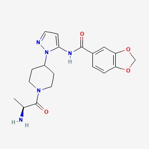 N-[1-(1-L-alanyl-4-piperidinyl)-1H-pyrazol-5-yl]-1,3-benzodioxole-5-carboxamide hydrochloride