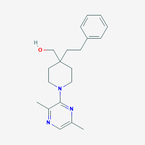 molecular formula C20H27N3O B5484659 [1-(3,6-dimethylpyrazin-2-yl)-4-(2-phenylethyl)piperidin-4-yl]methanol 