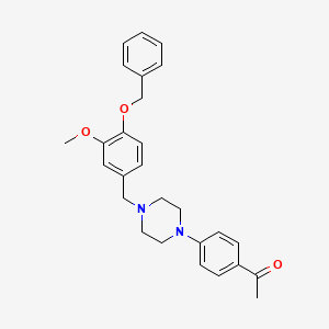 1-(4-{4-[4-(benzyloxy)-3-methoxybenzyl]-1-piperazinyl}phenyl)ethanone