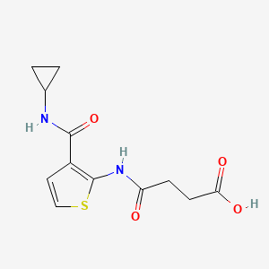 molecular formula C12H14N2O4S B5484715 4-({3-[(cyclopropylamino)carbonyl]-2-thienyl}amino)-4-oxobutanoic acid 